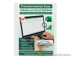 Digitação de Tabelas ou Planilhas em Geral em Excel ou Word